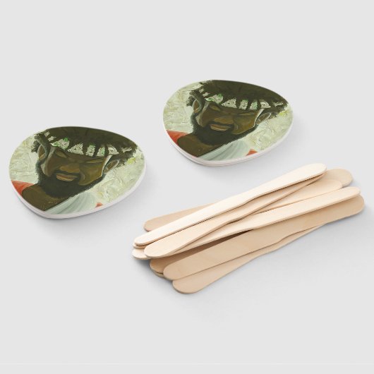 黒いイエスが手扇を返す ハンドファン (組立なし)