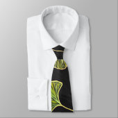 黒いイチョウの葉のタイ ネクタイ (タイ)