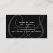 黒いイニシャルの名刺 名刺 (裏面)