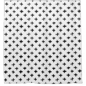 黒いインクは十字パターンをかき立てます シャワーカーテン (正面)