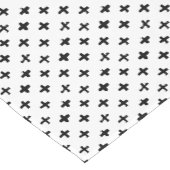 黒いインクは十字パターンをかき立てます ショートテーブルランナー (コーナー)