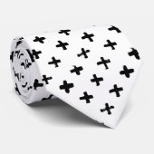 黒いインクは十字パターンをかき立てます ネクタイ (ロール)