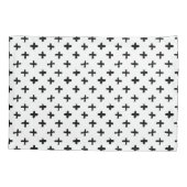 黒いインクは十字パターンをかき立てます 枕カバー (裏面-左)