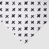 黒いインクは十字パターンをかき立てます 薄葉紙 (詳細)