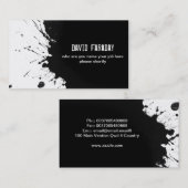 黒いインク名刺 名刺 (正面/裏面)