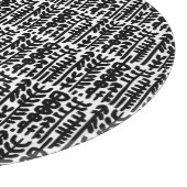 黒いインク打撃の木パターン カッティングボード (角)