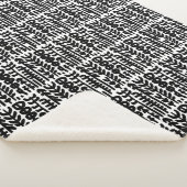 黒いインク打撃の木パターン シェルパブランケット (3/4)