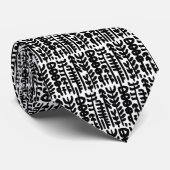 黒いインク打撃の木パターン ネクタイ (ロール)