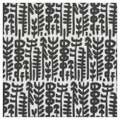 黒いインク打撃の木パターン ファブリック (クローズアップ)