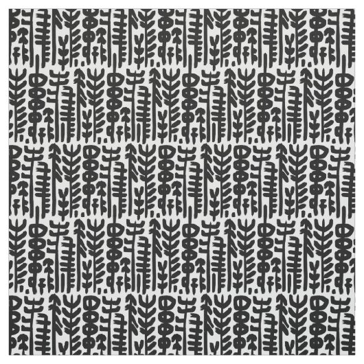 黒いインク打撃の木パターン ファブリック (見本)