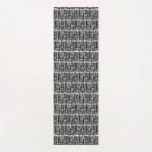 黒いインク打撃の木パターン ヨガマット (正面)