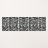 黒いインク打撃の木パターン ヨガマット (正面(横))