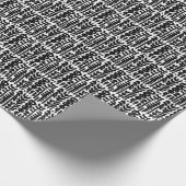 黒いインク打撃の木パターン ラッピングペーパー (角)