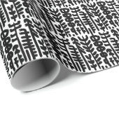 黒いインク打撃の木パターン ラッピングペーパー (ロールコーナー)