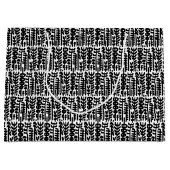 黒いインク打撃の木パターン ラージペーパーバッグ (正面)