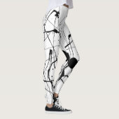 黒いインク（ばちゃばちゃ）跳ねるのレギンス レギンス (右)