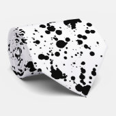 黒いインク（ばちゃばちゃ）跳ねるの汚れたタイのしみ ネクタイ (ロール)