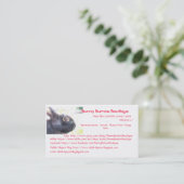 黒いウサギの写真の名刺 名刺 (スタンド正面)