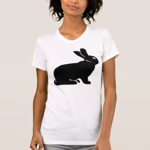 黒いウサギのTシャツ Tシャツ