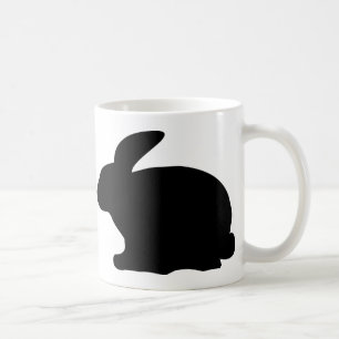 黒いウサギアイコン コーヒーマグカップ