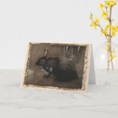 黒いウサギ | ジョセフ・クラホール カード (黄色い花)