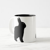 黒いウサギ ツートーンマグカップ (正面左)