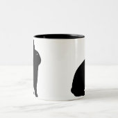 黒いウサギ ツートーンマグカップ (中央)