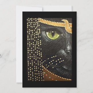 黒いエジプトの猫 フラットカード