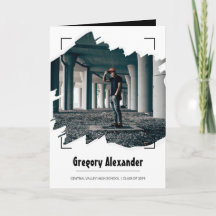 黒いエディ抽象芸術ブラシストローク写真卒業