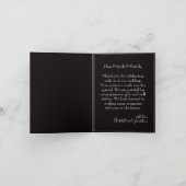 黒いエレガンスのロマンティックな結婚式 カード (内部)