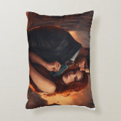 黒いエレガントカラス家紋 – ウィングスプレッド» アクセントクッション (正面(垂直))