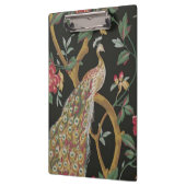 黒いエレガントクリップボード上の孔雀 クリップボード (左)