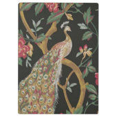 黒いエレガントクリップボード上の孔雀 クリップボード (裏面)