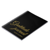 黒いエレガントシンプル感謝ジャーナル ノートブック (左側)