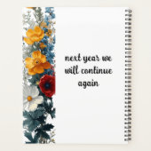 黒いエレガントスパイラルガーデンプラン プランナー手帳 (裏面)