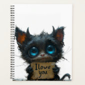 黒いエレガントスパイラル愛する プランナー手帳 (正面)