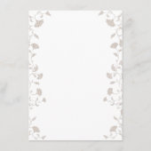 黒いエレガントタンチャプター結婚ページのカード挿入 エンクロージャーカード (裏面)