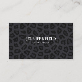 黒いエレガントヒョウ斑点 予約カード