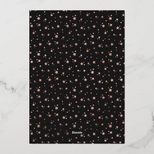 黒いエレガントフォトハッピーパウィデイバラ金ゴールド 箔シーズンカード (裏面)