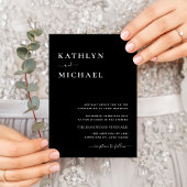 黒いエレガントモダンタイポグラフィが全て自分の中に結婚ある 招待状