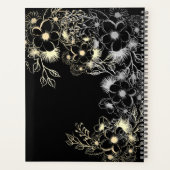 黒いエレガント写真ウェディングプランナー プランナー手帳 (裏面)