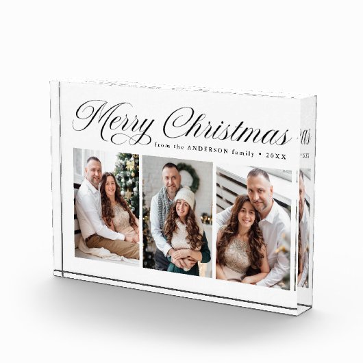 黒いエレガント書道台本メリークリスマス3 フォトブロック (右)