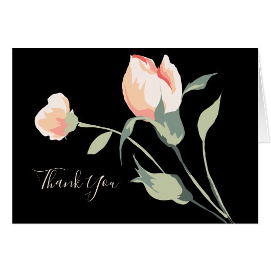 黒いエレガント背景にピンクのバラの芽 (正面横)