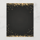 黒いエレガント金ゴールド価格表フライヤー チラシ (裏面)