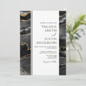 黒いエレガントAgateバジェット結婚は全て一つで 招待状 (スタンド正面)