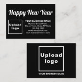 黒いエンクロージャカードに年始の挨拶 エンクロージャーカード (正面/裏面)