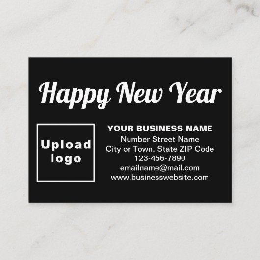 黒いエンクロージャカードに年始の挨拶 エンクロージャーカード (正面)