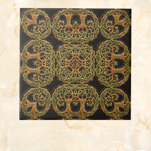 黒いエンボスパタフェイクーン上の二重木 タイル