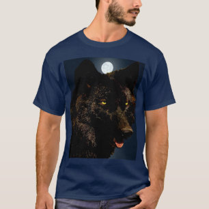 黒いオオカミ Tシャツ
