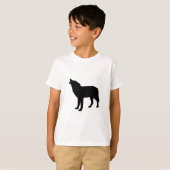 黒いオオカミ Tシャツ (正面フル)